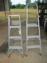 All American Ladder 4' A304 Aluminum Step Ladder and Davidson 3' No. 56603