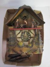 German "Men Cutting Wood" Cuckoo Clock