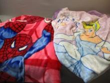 2 Large Disney Characters Blankets - Binding Loose or Missing on Edge