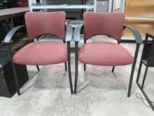 Pair of Teknion Lobby/Guest Armchairs with Upholstered Seat and Back