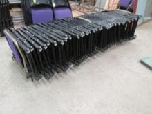 40 Clarin Folding Chairs and Metal Chair Dolly