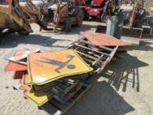 (2) Pallet Of Construction Signs,