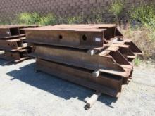 Lot Of (15) Assorted Length Steel I-Beams