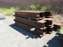 Lot Of (15) Assorted Length Steel I-Beams