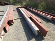 Lot Of (4) Various Size Steel I-Beams
