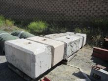 Lot Of (6) Large Weight Cement Blocks