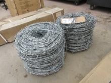 (2) Rolls Of Steel Barbed Wire