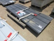 New Unused 8' x 3' Grey Metal Roof Panels,