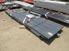 New Unused 12' x 3' Grey Metal Roof Panels,