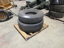Lot Of (2) Assorted Size Truck Tires & Rims