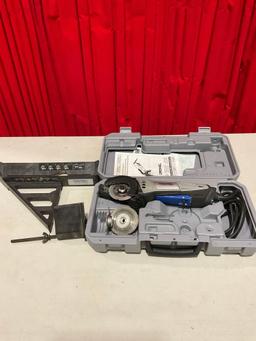 Dremel SAW-MAX in carrying case w/ 3 extra blades & Miter Cutting Guide - See pics