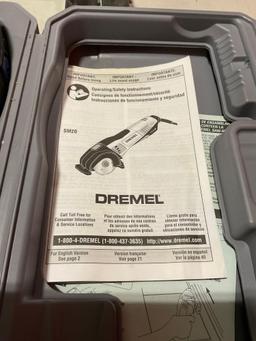 Dremel SAW-MAX in carrying case w/ 3 extra blades & Miter Cutting Guide - See pics