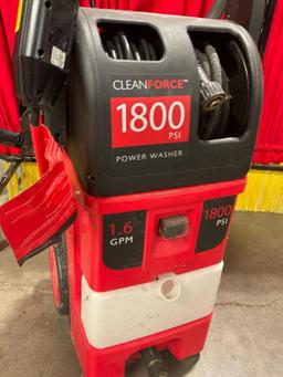 Clean Force 1800 PSI Pressure Washer w/ 1.6 GPM - See pics