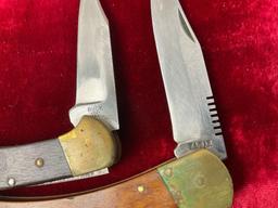 Pair of Vintage Folding Knives, Buck 112 & KA-BAR Hunting Knife