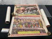 4x 1960s The Barnum & Bailey Greatest Show on Earth & Forepaugh & Sells Brothers Posters