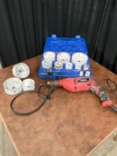 Skil Drill w/ Set of Sawtooth Drill bits Tested & Working - See pics