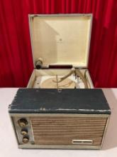 Vintage General Electric Stereophonic High Fidelity Portable Record Player in Case. As Is. See pi...