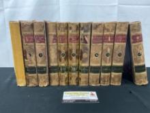 Antique Set of History of England by James Anthony Froude, Volumes 1-3, 5-12, published in 1875
