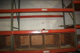 (9) Sections of Pallet Racking 42" x 8' x 12' T (4 Shelves)