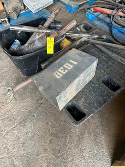 (2) Crates, (1) Pallet w/Steel Rolls, Roller Chain Bearing & Related Items
