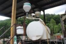 Chemical Mixing System (1)500gal Plastic Tank, (2) Plastic Hoppers & Pumps