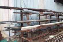 Steel Rack w/Contents - Pipe, Shafts, & Related Items