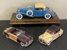 2 Danbury Mint Diecast Cars - 1941 Chevy Special Deluxe, 1948 Chrysler Town