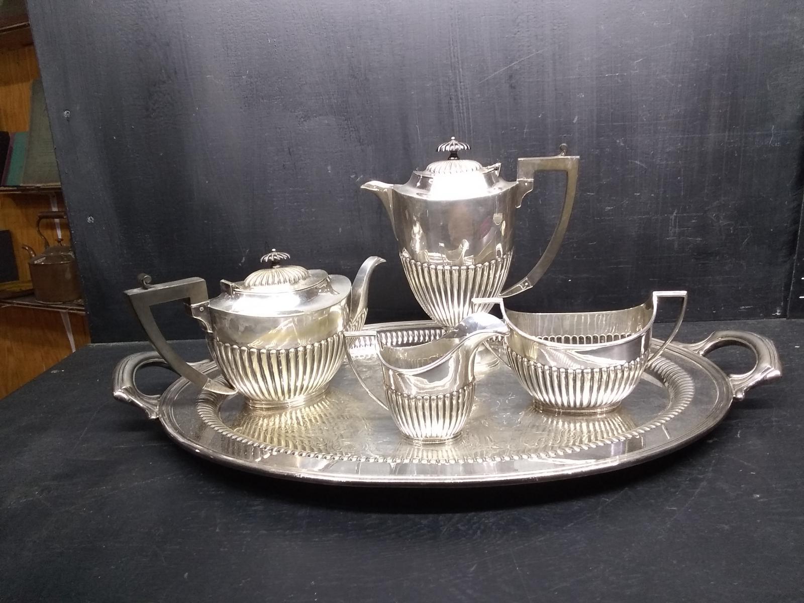 Vintage M & Co. Silver Plated Tea Set with Tray