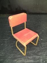 Antique Metal and Wood Miniature Chair
