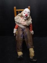 Porcelain Clown with Chair