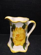 Vintage Hand painted Cash Pottery Creamer-Yellow Flower