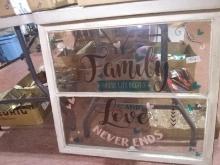 BL-Vintage Window with Vinyl Saying