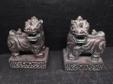 Pair Foo Dogs Bookends