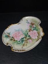 Vintage Hand painted Limoge Pink Roses Platter