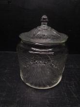Vintage Crystal Biscuit Jar