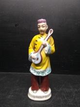Hand painted Japan Figurine-Man with Musical Instrument