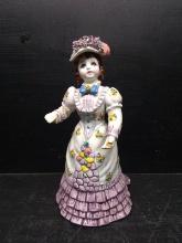 Schmidt Porcelain Music Box Yamada Collection-Girl with Purple Dress