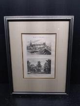 Artwork -Framed and Double Matted Etching-France Pittoresque