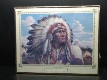 Artwork -Framed Print-Native American Chief