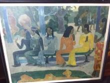 Artwork -Framed Print-Tamatete "The Market" By Paul Gauguin