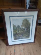 Matted and Framed Print-Walk in the Woods