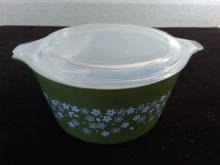 Vintage Pyrex Spring Blossom Casserole with Lid