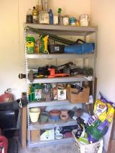 STORAGE ROOM - Metal Garage Storage Shelf with contents