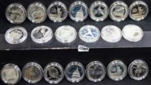 20 ONE DOLLAR SILVER COMMEMORATIVE COINS