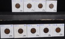 9 BU MIXED DATE LINCOLN WHEAT PENNIES