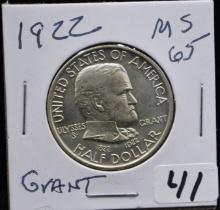 1922 GRANT COMMEMORATIVE HALF DOLLAR
