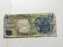 Bank Of Ghana Antique Bank Note One Cedi