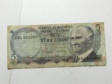 Antique Bank Note Turkiye T Turk