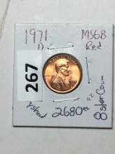 1971 D Lincoln Memorial Cent Coin 