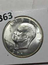 1971 S Eisenhower Silver Clad 